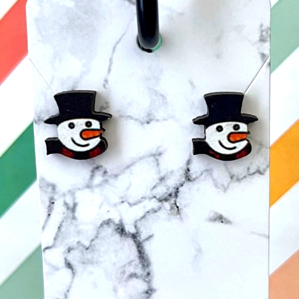 Snowman earrings